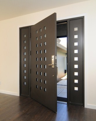 desain pintu rumah minimalis 1 lantai modern