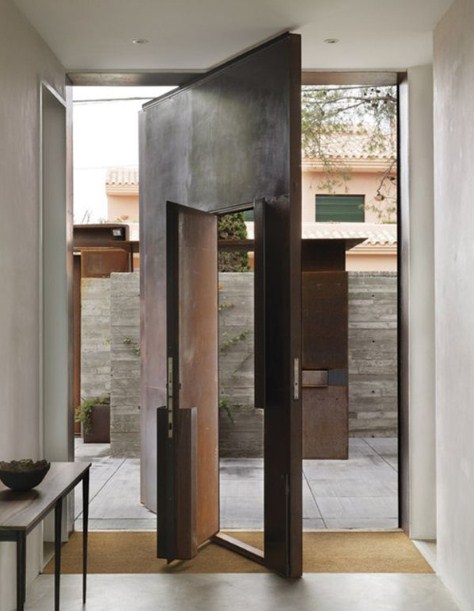 gambar desain pintu rumah minimalis putar modern unik